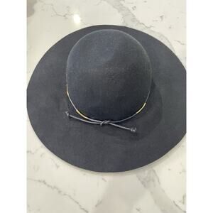 Scala Pronto 100% Felt Wool Black Fedora Hat Size 21.5 Internal Diameter EUC!